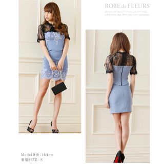 ローブ(ROBE)のレース切り替えセットアップドレス(ミニドレス)