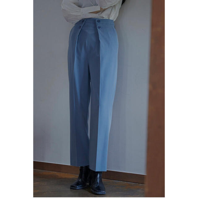 新品◆Ameri LAPEL TAPERED PANTS ブルー XS