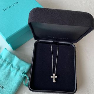 ティファニー(Tiffany & Co.)のティファニー　エルサぺレッティ　ネックレス　pt ダイヤ　クロス　(ネックレス)