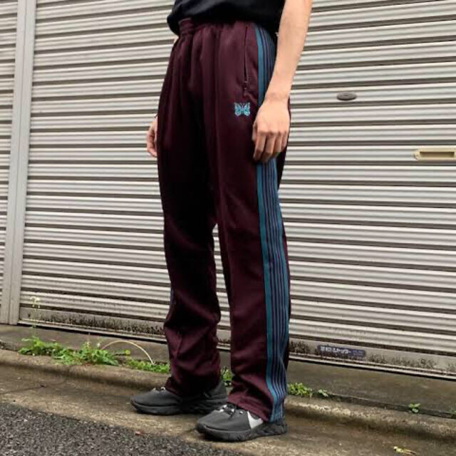 【極美品】Needles narrow トラックパンツ ボルドー×ターコイズM