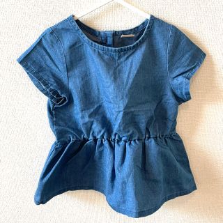 プティマイン(petit main)のプティマイン タンガリー チュニック トップス 110(Tシャツ/カットソー)