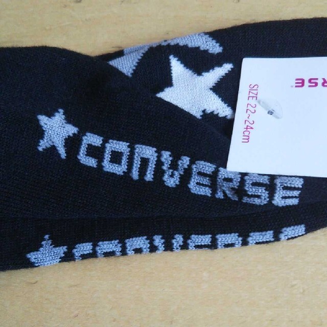 CONVERSE(コンバース)の新品 コンバース スニーカーソックス ２足セット 黒 スター CONVERSE  レディースのレッグウェア(ソックス)の商品写真