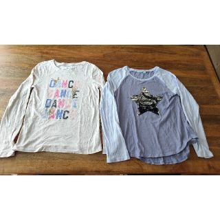 ギャップキッズ(GAP Kids)のGAP キッズ 長そでTシャツ 2枚セット 140 女の子(Tシャツ/カットソー)