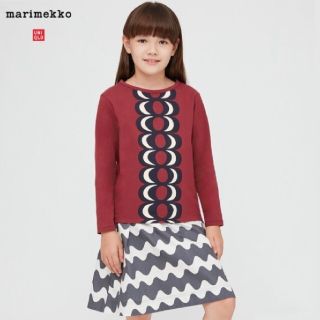 ユニクロ(UNIQLO)の【海外限定】ユニクロ　マリメッココラボ子供用ロングスリーブTシャツ　110サイズ(Tシャツ/カットソー)