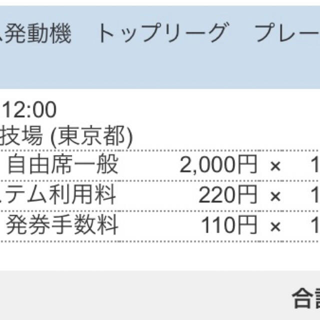 ラグビー　トップリーグトーナメント二回戦　クボタ対ヤマハ発動機 チケットのスポーツ(その他)の商品写真