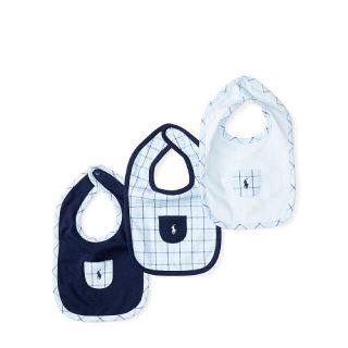 ラルフローレン(Ralph Lauren)の【記念SALE最新作2017AW】ラルフローレンスタイ3枚セットBIB【新品】(ベビースタイ/よだれかけ)