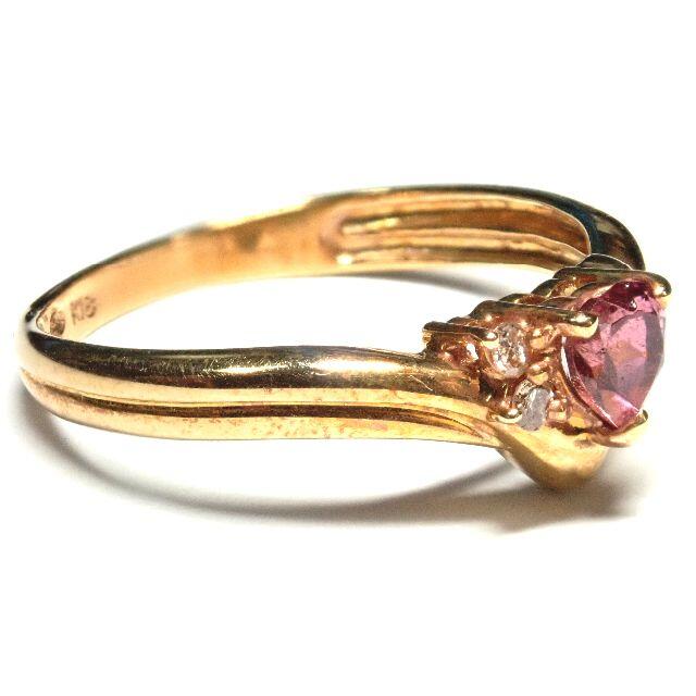 223.K18 指輪 トルマリン ダイヤモンド リング 11号 レディースのアクセサリー(リング(指輪))の商品写真