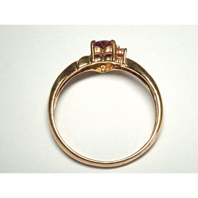 223.K18 指輪 トルマリン ダイヤモンド リング 11号 レディースのアクセサリー(リング(指輪))の商品写真
