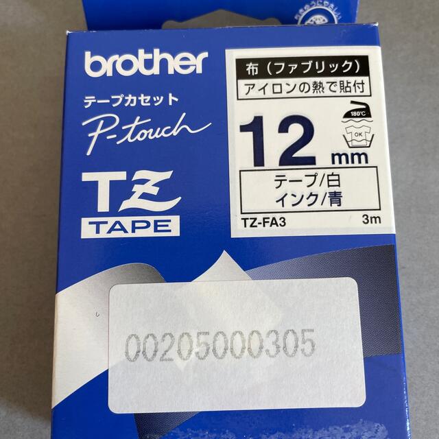 brother(ブラザー)のテープカセット　12mm  TZーFA3 インテリア/住まい/日用品の文房具(テープ/マスキングテープ)の商品写真