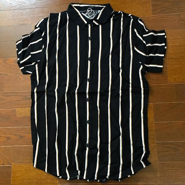 UK GUESS  "SS RAYON PALI STRIPE SHIRTS "