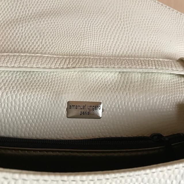 emanuel ungaro - ウンガロ 2wayショルダーバック 白 美品の通販 emanuel ungaro - ウンガロ 2wayショルダーバック 白 美品の通販