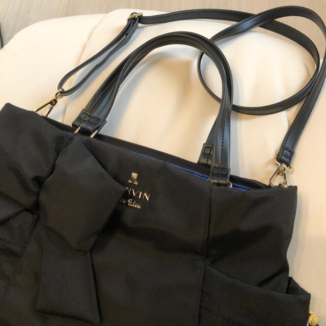 LANVIN en Bleu(ランバンオンブルー)の★HANA様専用★ランバンオンブルー2WAYトートバッグ ショルダー【美品】 レディースのバッグ(ショルダーバッグ)の商品写真