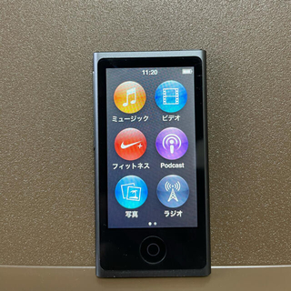 アップル(Apple)のiPod nano 第7世代 MKN52 J/A  16GB スペースグレイ(ポータブルプレーヤー)