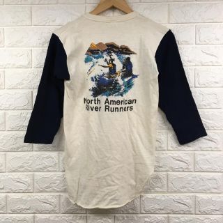 Champion - 80s トリコタグ championチャンピオン 7分袖 ベースボールT