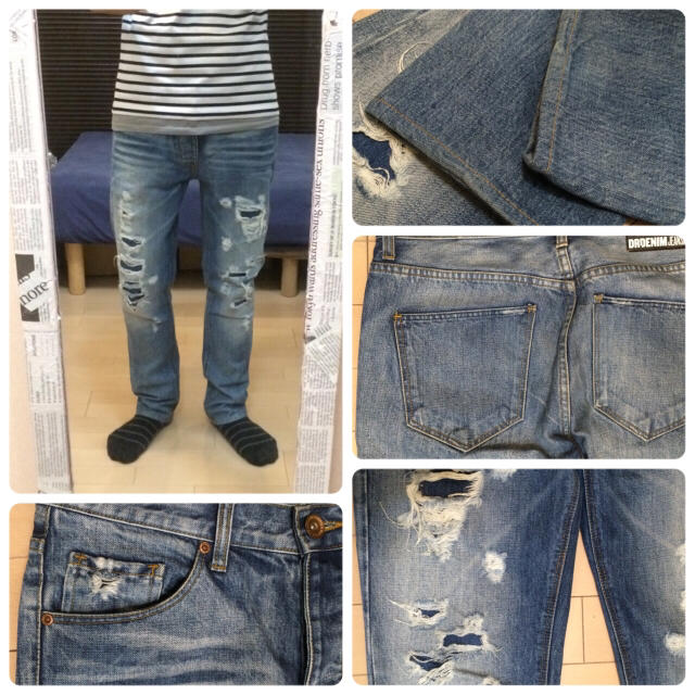 Dr.Denim(ドクターデニム)のDR.DENIMクラッシュデニムテーパードデニム送料込 メンズのパンツ(デニム/ジーンズ)の商品写真