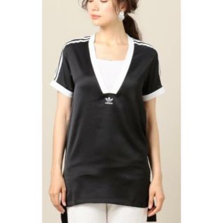 アディダス(adidas)のアディダス VネックロングTシャツ(Tシャツ(半袖/袖なし))