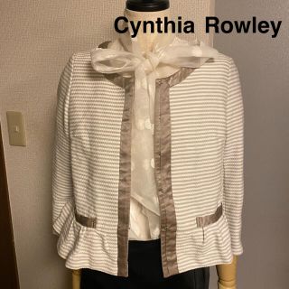 シンシアローリー(Cynthia Rowley)の【Cynthia Rowley】シンシアローリー　ボーダーノーカラージャケット　(ノーカラージャケット)