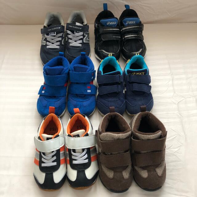 New Balance(ニューバランス)の子供靴　スニーカー　６足セット　ニューバランス　asics　他 キッズ/ベビー/マタニティのキッズ靴/シューズ(15cm~)(スニーカー)の商品写真