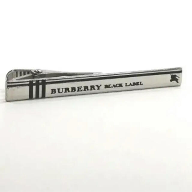 BURBERRY BLACK LABEL(バーバリーブラックレーベル)のバーバリーブラックレーベル　ネクタイピン　黒　シルバー　美品 メンズのファッション小物(ネクタイピン)の商品写真