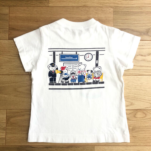 ファミリア 100 半袖　Tシャツ　おはなしTシャツ　ファミちゃん　車　電車