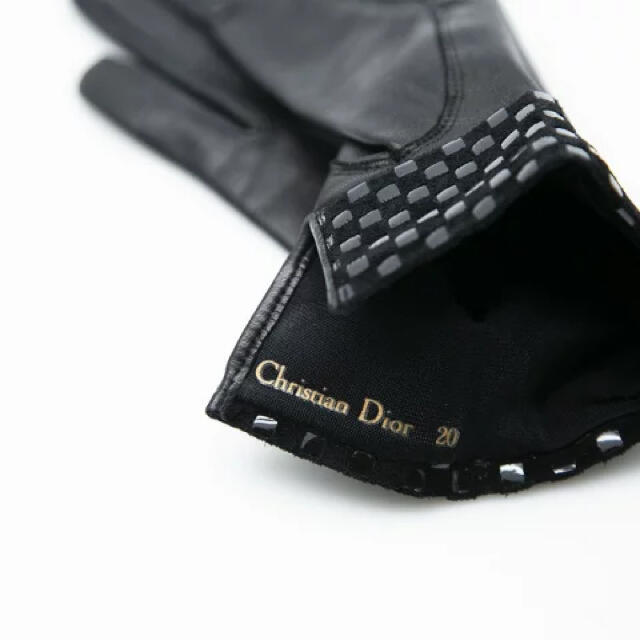 カラー Christian 手袋 グローブ ブラック 黒の通販 by marque shop  Dior - Christian Dior ディオール レザー ❾カテゴリ