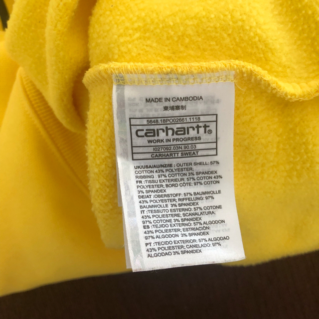 carhartt(カーハート)のカーハート WIP トレーナー 黄色 メンズのトップス(スウェット)の商品写真