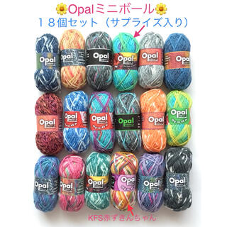 Opal オパール毛糸　ソックヤーン　ミニボール１８個（サプライズ4061入り）