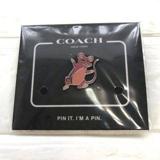 コーチ(COACH)の【COACH コーチ】中古　ピンバッチ　ネズミ　茶色　ブラウン(ノート/メモ帳/ふせん)