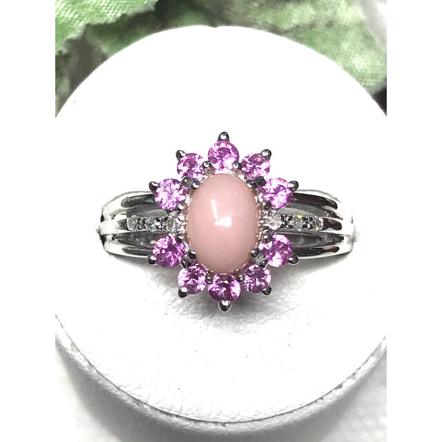 最新発見 【年末年始SALE】ピンクオパール K18リング /ダイヤ ピンクサファイア / リング(指輪)