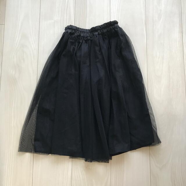 GU(ジーユー)の【専用】GU ブラックチュールキュロット　120㎝ キッズ/ベビー/マタニティのキッズ服女の子用(90cm~)(パンツ/スパッツ)の商品写真