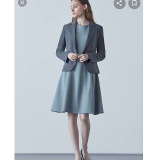 ユニクロ(UNIQLO)の完売商品 uniqlo ストレッチダブルフェイスフレアワンピース（7分袖）(ひざ丈ワンピース)