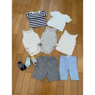 ムジルシリョウヒン(MUJI (無印良品))の【80cm/夏物】無印良品 ユニクロ Tシャツ ハーフパンツ その他 まとめ売り(Ｔシャツ)