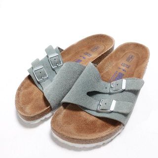 ビルケンシュトック(BIRKENSTOCK)のBIRKENSTOCK　スエードサンダル革　レディース　ライトブルー(サンダル)