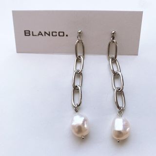 エストネーション(ESTNATION)の*GWセール* Blanco. バロックパール チェーンピアス シルバー(ピアス)