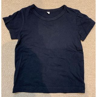 ムジルシリョウヒン(MUJI (無印良品))の無印良品MUJI⭐️100cm。ネイビーカラーTシャツ。USED(Tシャツ/カットソー)