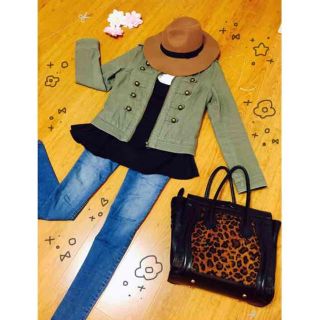 マウジー(moussy)の新品同様＊。:*レオパード柄合成皮バッグ＊。:*(ハンドバッグ)