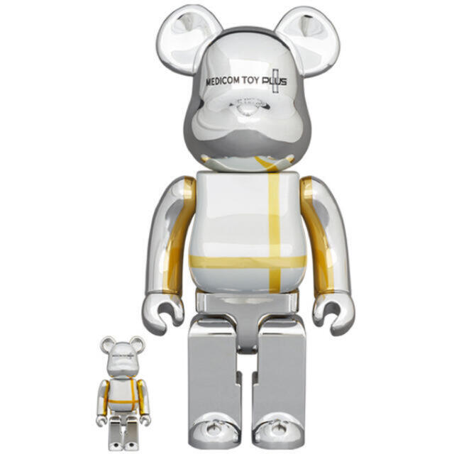 フィギュアBE@RBRICK MEDICOM TOY PLUS SILVER CHROME