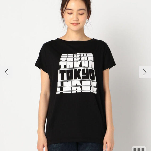 JOHNBULL(ジョンブル)のジョンブル　TOKYO プリントTシャツ　黒　レディース　半袖　ブラック　東京 レディースのトップス(Tシャツ(半袖/袖なし))の商品写真