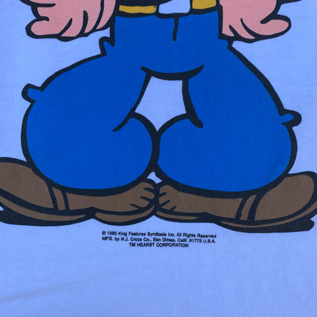 POPEYE ポパイTシャツ 90年代 USA製  プリント コミック パロディ