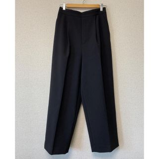 エンフォルド(ENFOLD)のENFOLD  20SS ダブルクロス　パンツ　38 ブラック(クロップドパンツ)