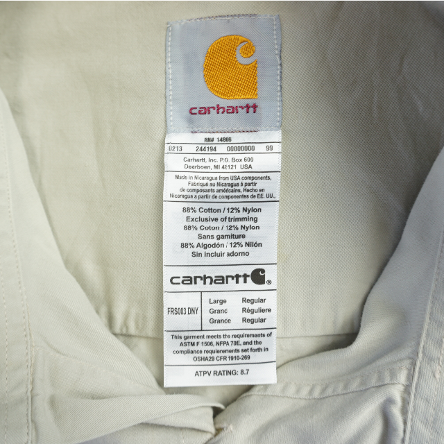 carhartt(カーハート)のカーハート　ワークシャツ　オーバーサイズ　FR　フレイムレジスタンス 難燃素材 メンズのトップス(シャツ)の商品写真