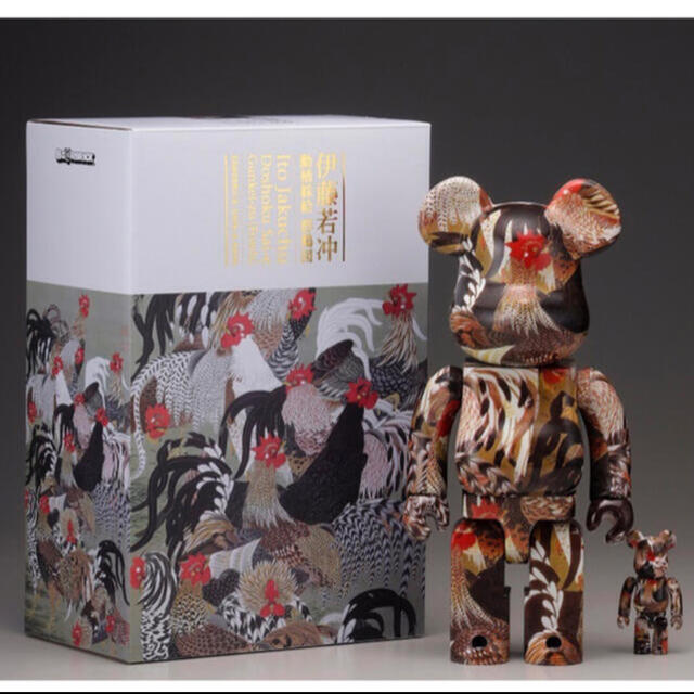 BE@RBRICK 伊藤若冲「群鶏図」 100% ＆ 400%100％amp400％状態