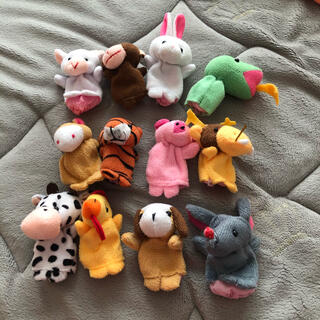 動物　指人形　おもちゃ　知育玩具　12個入り(知育玩具)