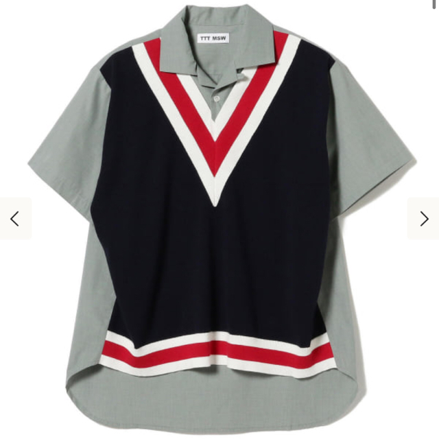 優先配送 TTT_MSW　Knit Green(L) shirt docking vest ニット/セーター