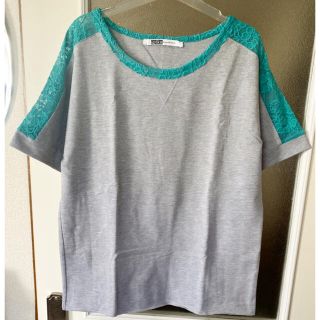 ヌメロヴェントゥーノ(N°21)の未使用✨レアANNARITA N GreenレースT shirtグレー🤍(Tシャツ(半袖/袖なし))