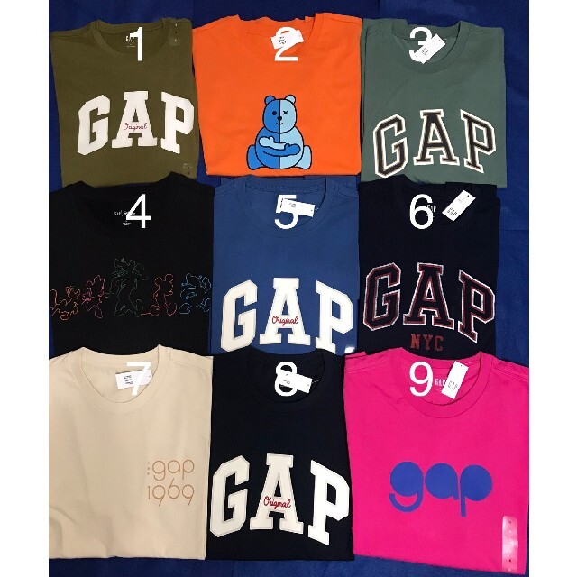 GAP(ギャップ)の【新品未使用タグ付き正規品 10枚セット】GAP　Tシャツ メンズのトップス(Tシャツ/カットソー(半袖/袖なし))の商品写真