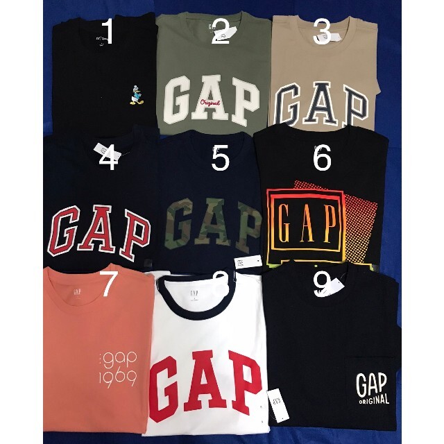 GAP(ギャップ)の【新品未使用タグ付き正規品 10枚セット】GAP　Tシャツ メンズのトップス(Tシャツ/カットソー(半袖/袖なし))の商品写真