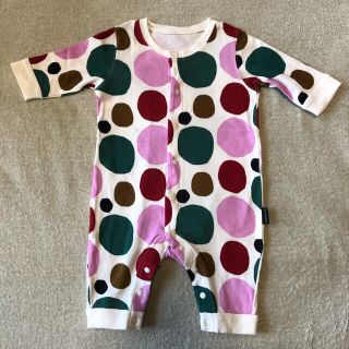 マリメッコ(marimekko)のマリメッコ×ユニクロ　ロンパースカバーオール　60cm(カバーオール)