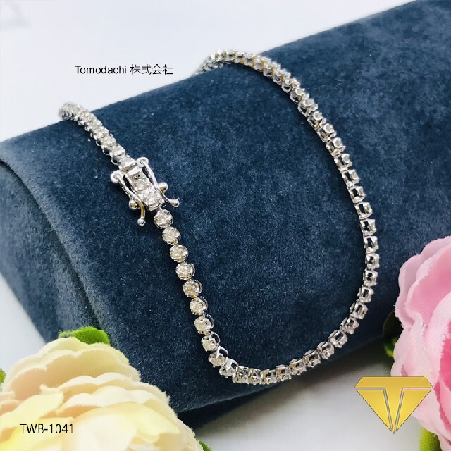 K18WG Triple Lock 1ct レディースブレスレット K18WG Triple Lock 1ct レディースブレスレット