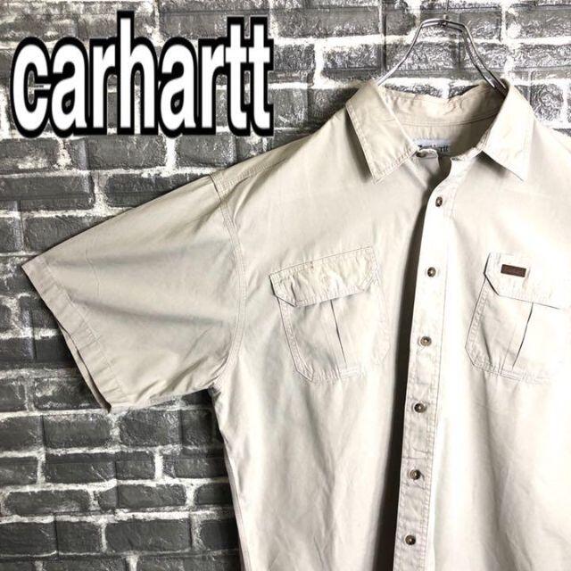 carhartt(カーハート)のカーハート☆ワークシャツ 古着 ゆるだぼ ワンポイントロゴ 90s h57 メンズのトップス(シャツ)の商品写真